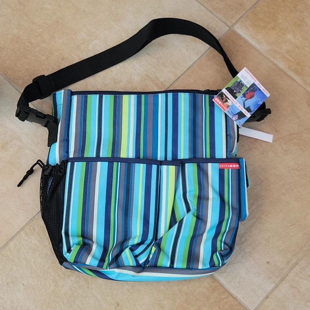 Skip Hop Duo diaper bag in blue stripe